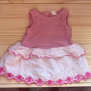Tiered pink baby girl dress, size 12-18 months (baby Gap)